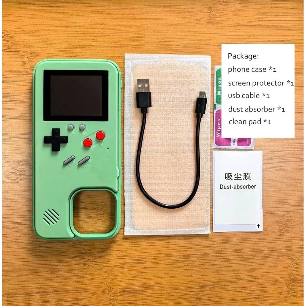 Game Phone Case for iPhone 13 Pro Retro 36 Classic Games Green NEW
